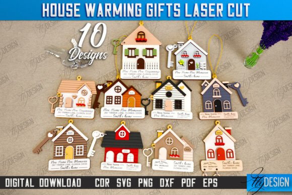 Download Housewarming Gift Laser Cut Bundle | CNC - House Collection