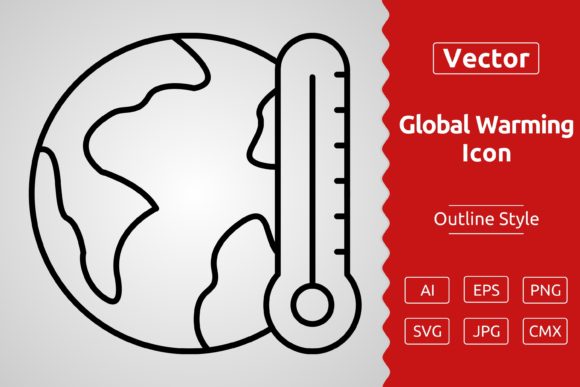 Download Vector Global Warming Outline Icon Design - Warming Collection