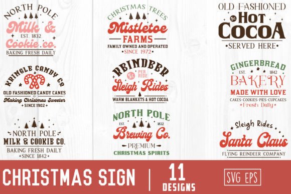Download Christmas Sign SVG Bundle 11 Designs - Christmas sign svg Collection