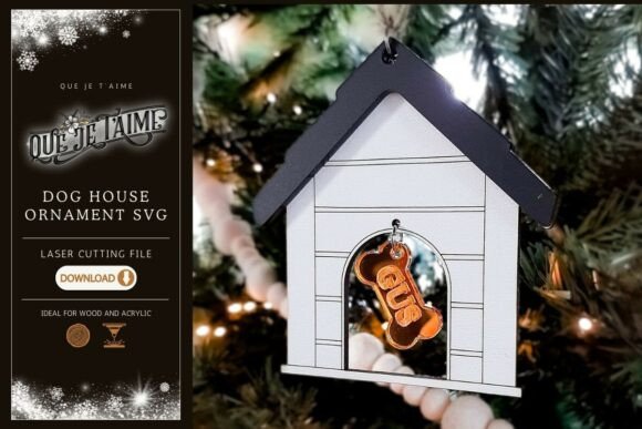 Download Dog House Christmas Ornament SVG - House Collection