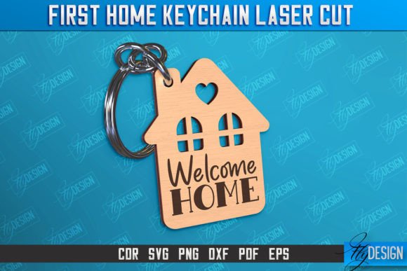 Download First Home Keychain | Housewarming Gift - House Collection