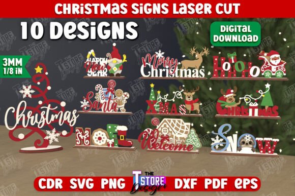 Download Christmas Signs Bundle | Holiday Decor - Christmas signs Collection