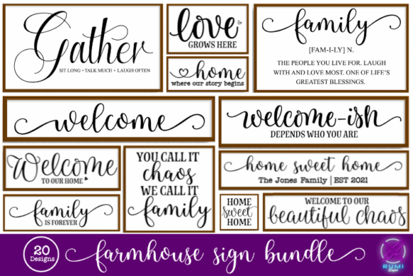 Download Farmhouse Sign SVG Bundle - House Collection