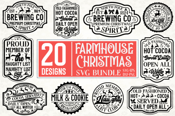 Download Farmhouse Christmas Sign Svg Bundle - House Collection