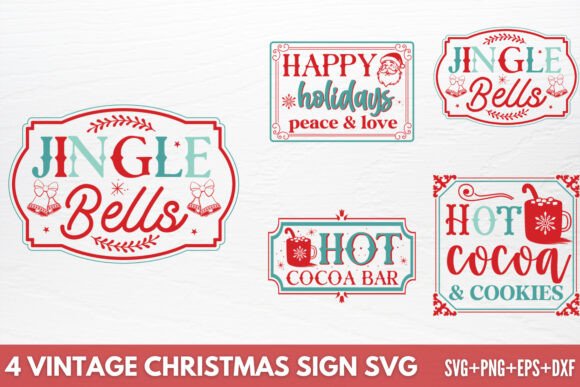 Download Vintage Christmas Sign SVG - Christmas sign svg Collection