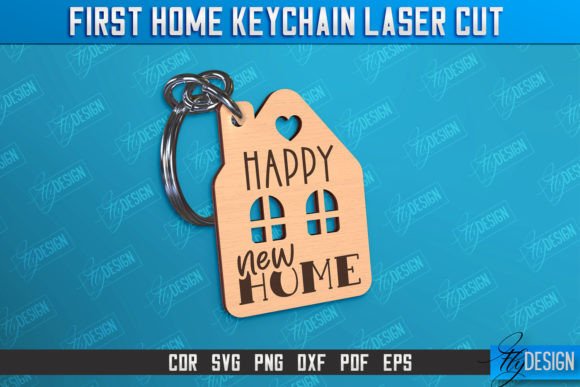 Download First Home Keychain | Housewarming Gift - House Collection