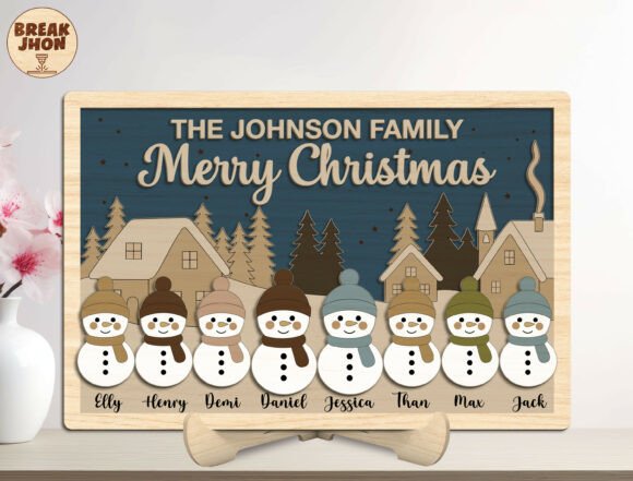 Download Family Snowman Christmas Sign SVG - Christmas sign svg Collection