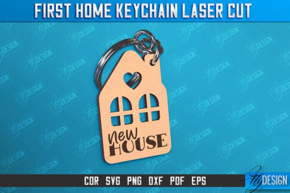 Download First Home Keychain | Housewarming Gift - House Collection