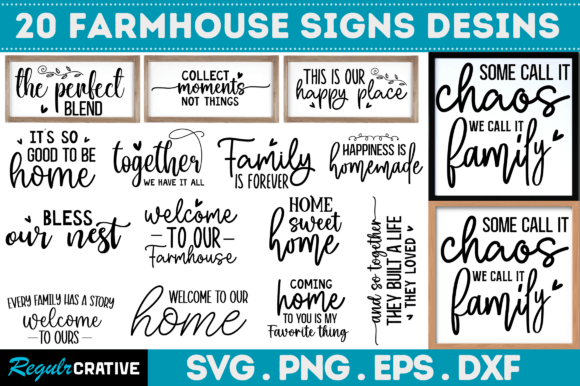 Download Farmhouse Sign SVG Bundle - House Collection