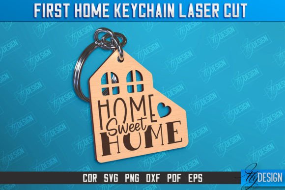 Download First Home Keychain | Housewarming Gift - House Collection