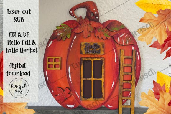 Download Hallo Fall Pumpkin Gnome House Laser Cut - House Collection
